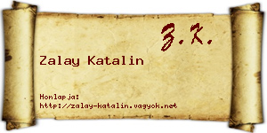 Zalay Katalin névjegykártya